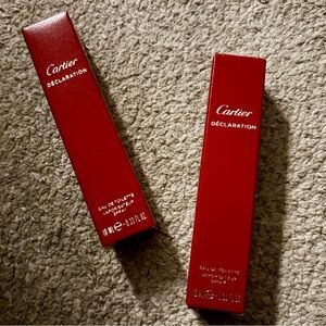 Two Cartier Eau de Toilette perfume 10ml each